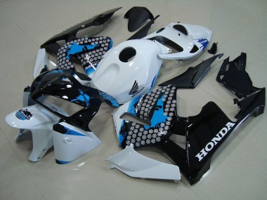 Carenado Moto CBR 600 RR 2005-2006 - Negro Mate con Rojo Pegatinas