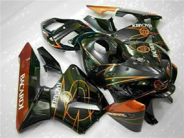 Carenado Moto CBR 600 RR 2005-2006 - Negro Naranja BACARDI Carenado Moto CBR 600 RR 2005-2006 - Negro Naranja BACARDI