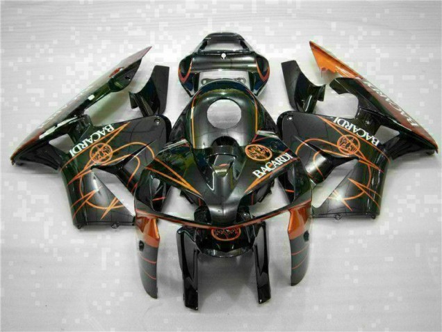 Carenado Moto CBR 600 RR 2005-2006 - Negro Naranja BACARDI Carenado Moto CBR 600 RR 2005-2006 - Negro Naranja BACARDI