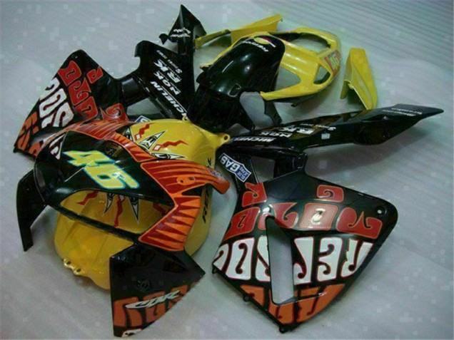 Carenado Moto CBR 600 RR 2005-2006 - Negro Rojo Amarillo 46 Carenado Moto CBR 600 RR 2005-2006 - Negro Rojo Amarillo 46