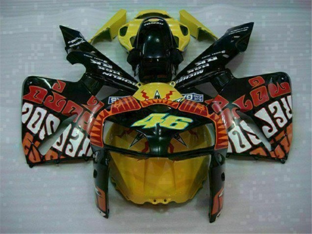 Carenado Moto CBR 600 RR 2005-2006 - Negro Rojo Amarillo 46 Carenado Moto CBR 600 RR 2005-2006 - Negro Rojo Amarillo 46