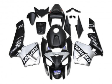 Carenado Moto CBR 600 RR 2005-2006 - Plata Repsol Negro