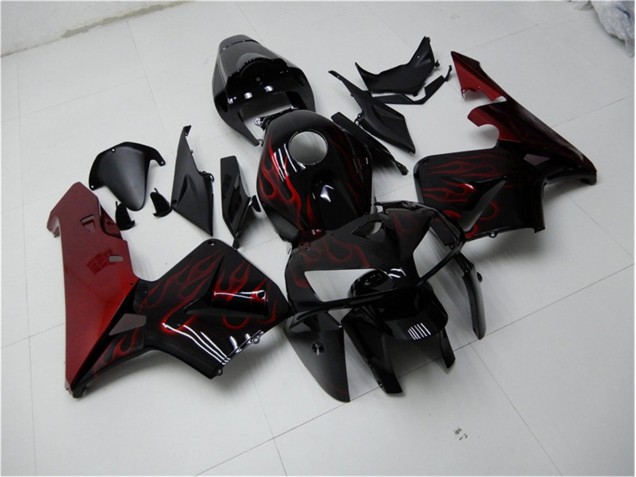 Carenado Moto CBR 600 RR 2005-2006 - Rojo Llama Negro Carenado Moto CBR 600 RR 2005-2006 - Rojo Llama Negro