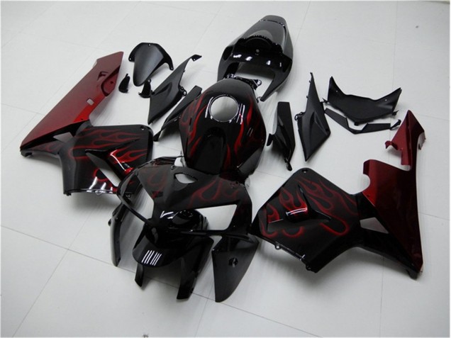 Carenado Moto CBR 600 RR 2005-2006 - Rojo Llama Negro Carenado Moto CBR 600 RR 2005-2006 - Rojo Llama Negro