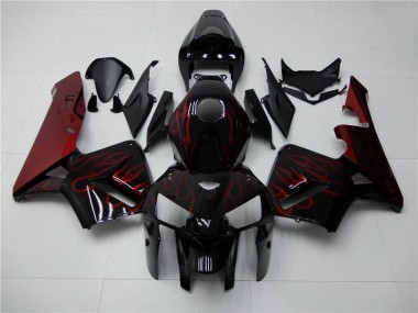 Carenado Moto CBR 600 RR 2005-2006 - Rojo Llama Negro