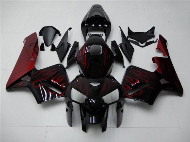 Carenado Moto CBR 600 RR 2005-2006 - Rojo Llama Negro Carenado Moto CBR 600 RR 2005-2006 - Rojo Llama Negro