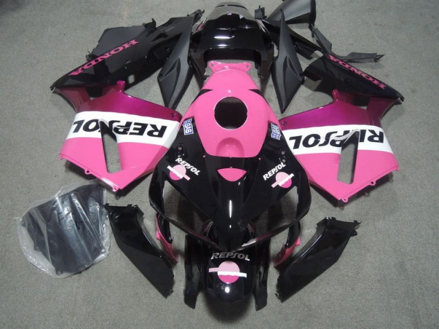 Carenado Moto CBR 600 RR 2005-2006 - Rosa Negro Repsol Carenado Moto CBR 600 RR 2005-2006 - Rosa Negro Repsol