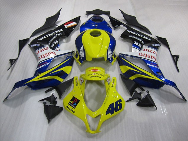 Carenado Moto CBR 600 RR 2007-2008 - Amarillo Azul 46 Carenado Moto CBR 600 RR 2007-2008 - Amarillo Azul 46