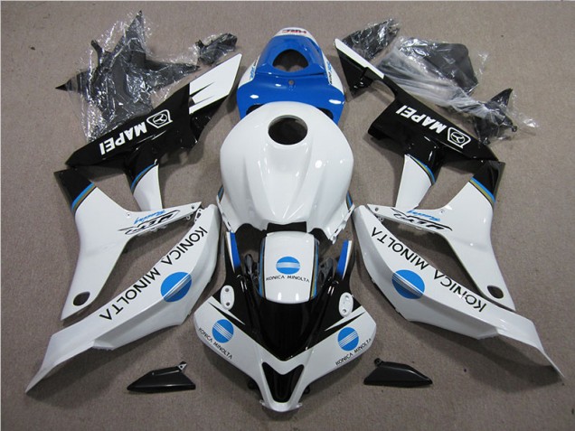 Carenado Moto CBR 600 RR 2007-2008 - Azul Blanco Negro Konica Minolta MAPEI Carenado Moto CBR 600 RR 2007-2008 - Azul Blanco Negro Konica Minolta MAPEI