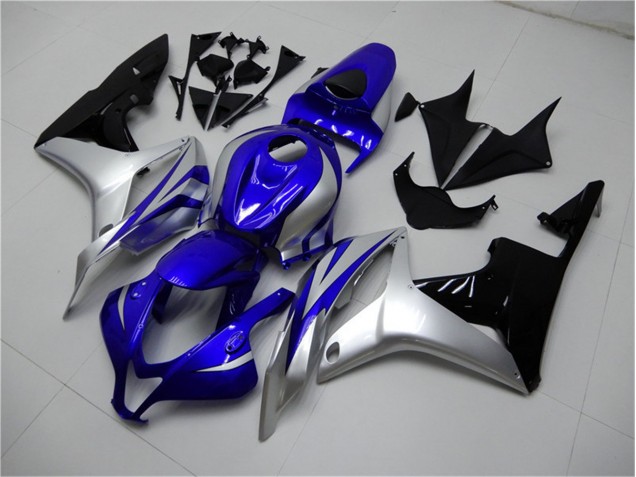 Carenado Moto CBR 600 RR 2007-2008 - Azul Plata Negro Carenado Moto CBR 600 RR 2007-2008 - Azul Plata Negro