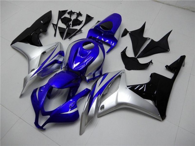 Carenado Moto CBR 600 RR 2007-2008 - Azul Plata Negro Carenado Moto CBR 600 RR 2007-2008 - Azul Plata Negro