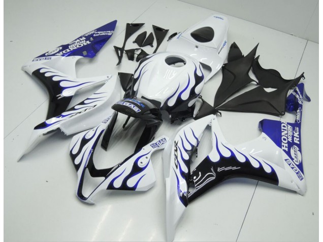 Carenado Moto CBR 600 RR 2007-2008 - Blanco Azul Llama Carenado Moto CBR 600 RR 2007-2008 - Blanco Azul Llama