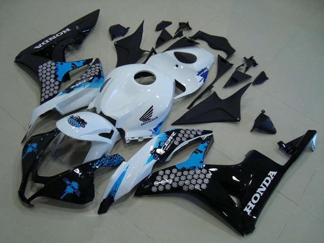 Carenado Moto CBR 600 RR 2007-2008 - Blanco Negro Azul Carenado Moto CBR 600 RR 2007-2008 - Blanco Negro Azul