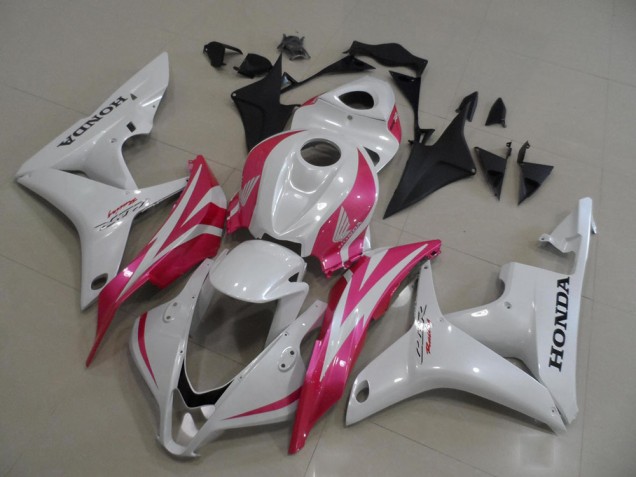 Carenado Moto CBR 600 RR 2007-2008 - Blanco Perla con Rosa Carenado Moto CBR 600 RR 2007-2008 - Blanco Perla con Rosa