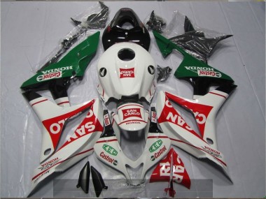 Carenado Moto CBR 600 RR 2007-2008 - Blanco Rojo Verde San Carlo Castrol