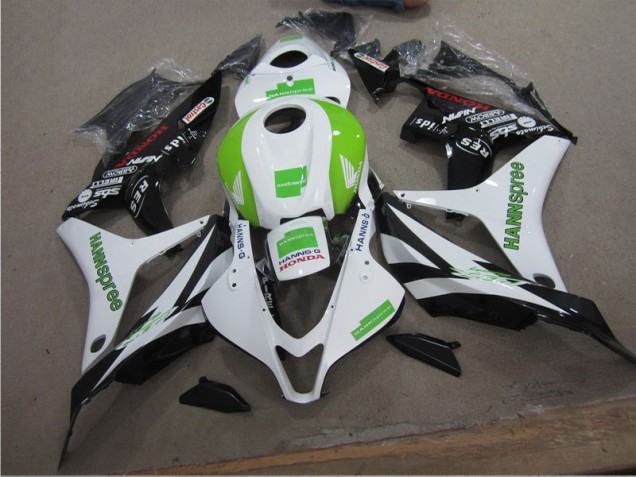 Carenado Moto CBR 600 RR 2007-2008 - Blanco Verde Hannspree Carenado Moto CBR 600 RR 2007-2008 - Blanco Verde Hannspree
