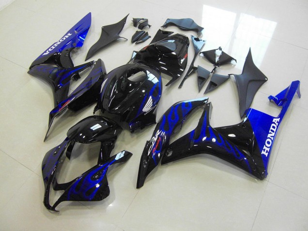 Carenado Moto CBR 600 RR 2007-2008 - Llama azul negra Carenado Moto CBR 600 RR 2007-2008 - Llama azul negra