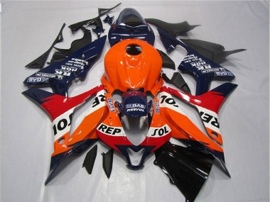Carenado Moto CBR 600 RR 2007-2008 - Naranja Azul Negro Repsol
