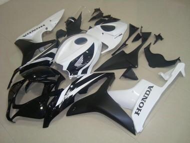Carenado Moto CBR 600 RR 2007-2008 - Negro Mate Blanco