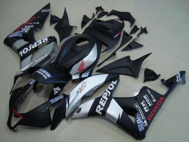 Carenado Moto CBR 600 RR 2007-2008 - Negro Mate Plata Repsol