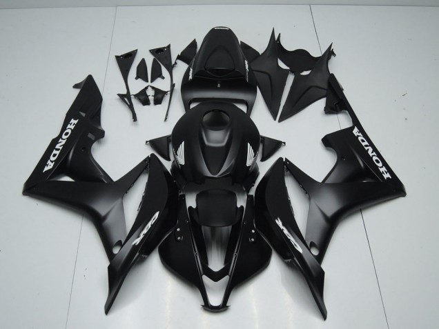 Carenado Moto CBR 600 RR 2007-2008 - Negro Mate con Blanco Pegatinas Carenado Moto CBR 600 RR 2007-2008 - Negro Mate con Blanco Pegatinas