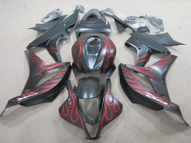 Carenado Moto CBR 600 RR 2007-2008 - Negro con Rojo Llama