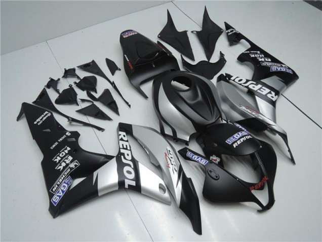 Carenado Moto CBR 600 RR 2007-2008 - Plata Repsol Negro Carenado Moto CBR 600 RR 2007-2008 - Plata Repsol Negro
