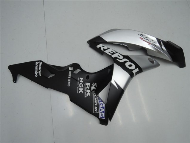 Carenado Moto CBR 600 RR 2007-2008 - Plata Repsol Negro Carenado Moto CBR 600 RR 2007-2008 - Plata Repsol Negro