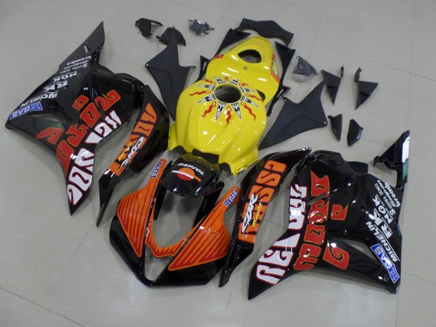 Carenado Moto CBR 600 RR 2009-2012 - Amarillo Rossi Carrera Carenado Moto CBR 600 RR 2009-2012 - Amarillo Rossi Carrera