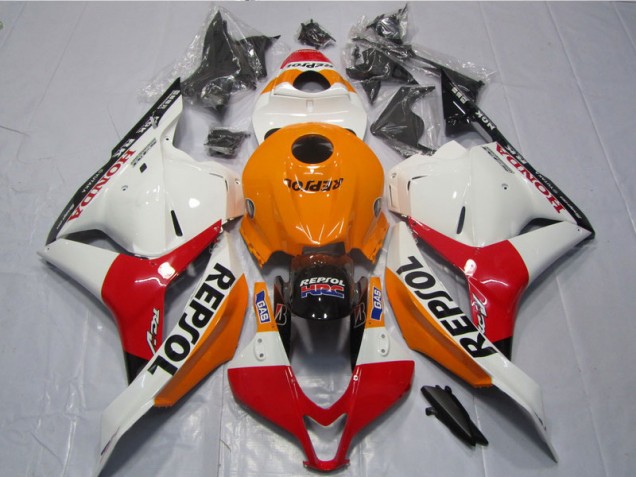 Carenado Moto CBR 600 RR 2009-2012 - Blanco Naranja Negro Repsol Carenado Moto CBR 600 RR 2009-2012 - Blanco Naranja Negro Repsol