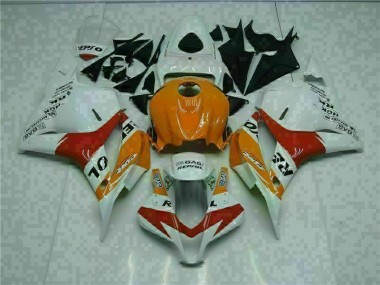 Carenado Moto CBR 600 RR 2009-2012 - Blanco Naranja Repsol
