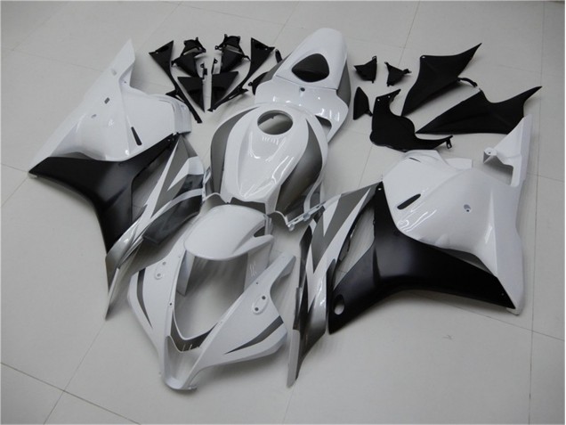 Carenado Moto CBR 600 RR 2009-2012 - Blanco Plata Negro Carenado Moto CBR 600 RR 2009-2012 - Blanco Plata Negro