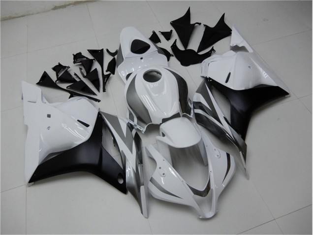 Carenado Moto CBR 600 RR 2009-2012 - Blanco Plata Negro Carenado Moto CBR 600 RR 2009-2012 - Blanco Plata Negro