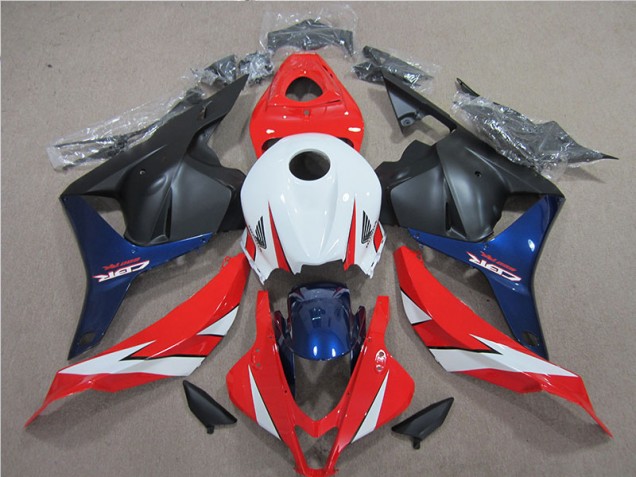 Carenado Moto CBR 600 RR 2009-2012 - Blanco Rojo Azul Carenado Moto CBR 600 RR 2009-2012 - Blanco Rojo Azul