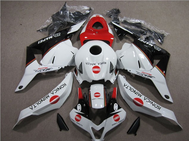 Carenado Moto CBR 600 RR 2009-2012 - Blanco Rojo Konica Minolta Carenado Moto CBR 600 RR 2009-2012 - Blanco Rojo Konica Minolta