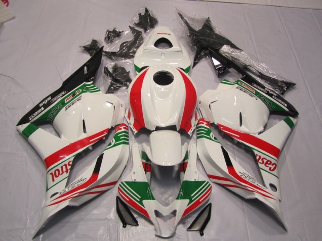 Carenado Moto CBR 600 RR 2009-2012 - Blanco Verde Rojo Carenado Moto CBR 600 RR 2009-2012 - Blanco Verde Rojo
