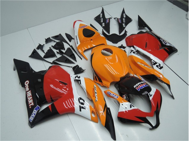 Carenado Moto CBR 600 RR 2009-2012 - Naranja Rojo Negro Repsol Carenado Moto CBR 600 RR 2009-2012 - Naranja Rojo Negro Repsol
