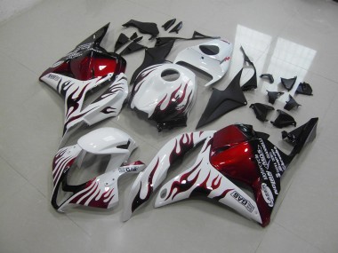 Carenado Moto CBR 600 RR 2009-2012 - Rojo Negro Llama