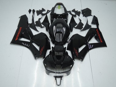 Carenado Moto CBR 600 RR 2013-2021 - Brillante Negro con Rojo Pegatinas