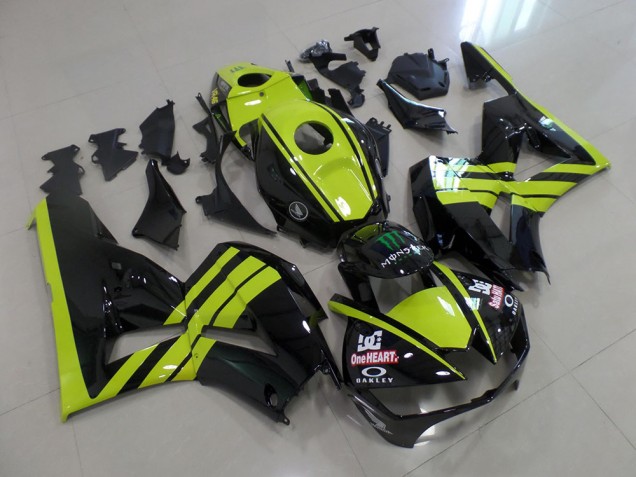 Carenado Moto CBR 600 RR 2013-2021 - Verde Negro Carenado Moto CBR 600 RR 2013-2021 - Verde Negro