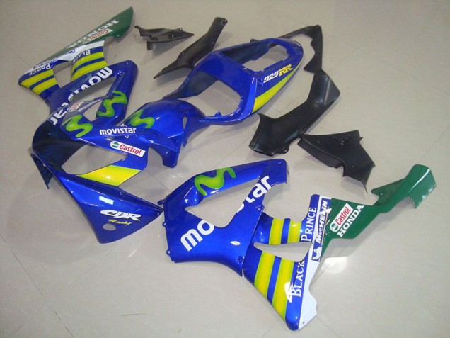 Carenado Moto CBR 900 RR 929 2000-2001 - Azul Movistar Castrol Carenado Moto CBR 900 RR 929 2000-2001 - Azul Movistar Castrol
