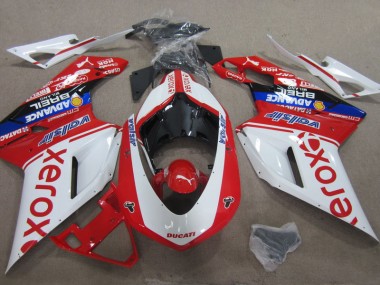 Carenado Moto Ducati 1098 2007-2014 - Blanco Rojo Xerox