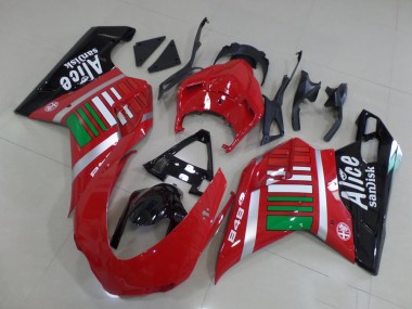 Carenado Moto Ducati 848 1098 1198 2007-2014 - Alice con verde