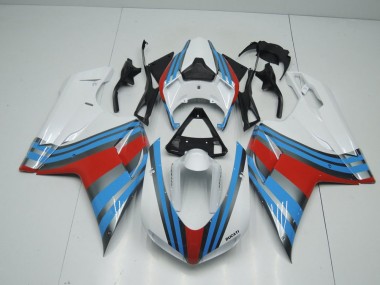 Carenado Moto Ducati 848 1098 1198 2007-2014 - Azul Blanco Rojo