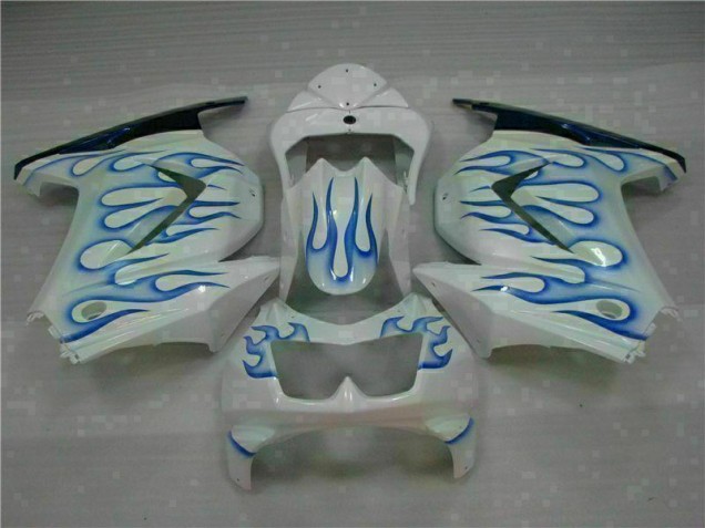 Carenado Moto EX250 2008-2012 - Blanco Azul Llama Carenado Moto EX250 2008-2012 - Blanco Azul Llama