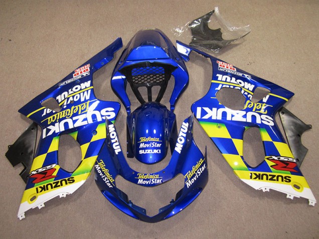 Carenado Moto GSXR 1000 K1 2000-2002 - Azul Amarillo Telefumica Movistar Carenado Moto GSXR 1000 K1 2000-2002 - Azul Amarillo Telefumica Movistar