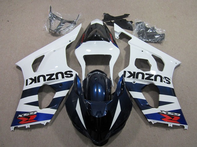 Carenado Moto GSXR 1000 K3 2003-2004 - Blanco Azul Negro Calcomanía