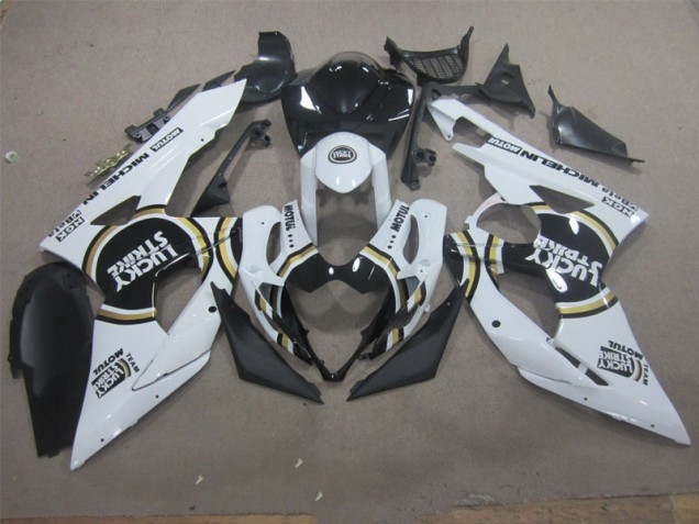 Carenado Moto GSXR 1000 K5 2005-2006 - Blanco Lucky Strike Negro Motul Carenado Moto GSXR 1000 K5 2005-2006 - Blanco Lucky Strike Negro Motul