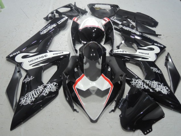 Carenado Moto GSXR 1000 K5 2005-2006 - Negro Blanco Beacon Carenado Moto GSXR 1000 K5 2005-2006 - Negro Blanco Beacon