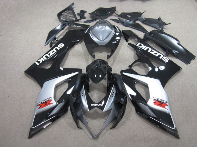 Carenado Moto GSXR 1000 K5 2005-2006 - Negro Blanco Calcomanía Carenado Moto GSXR 1000 K5 2005-2006 - Negro Blanco Calcomanía
